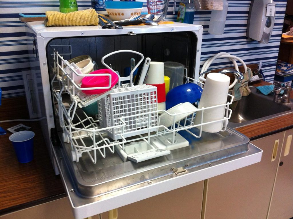 loaded dishwasher